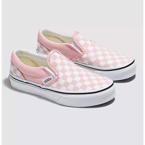 Vans Kids Classic Slip-On Checkerboard Shoe Pink